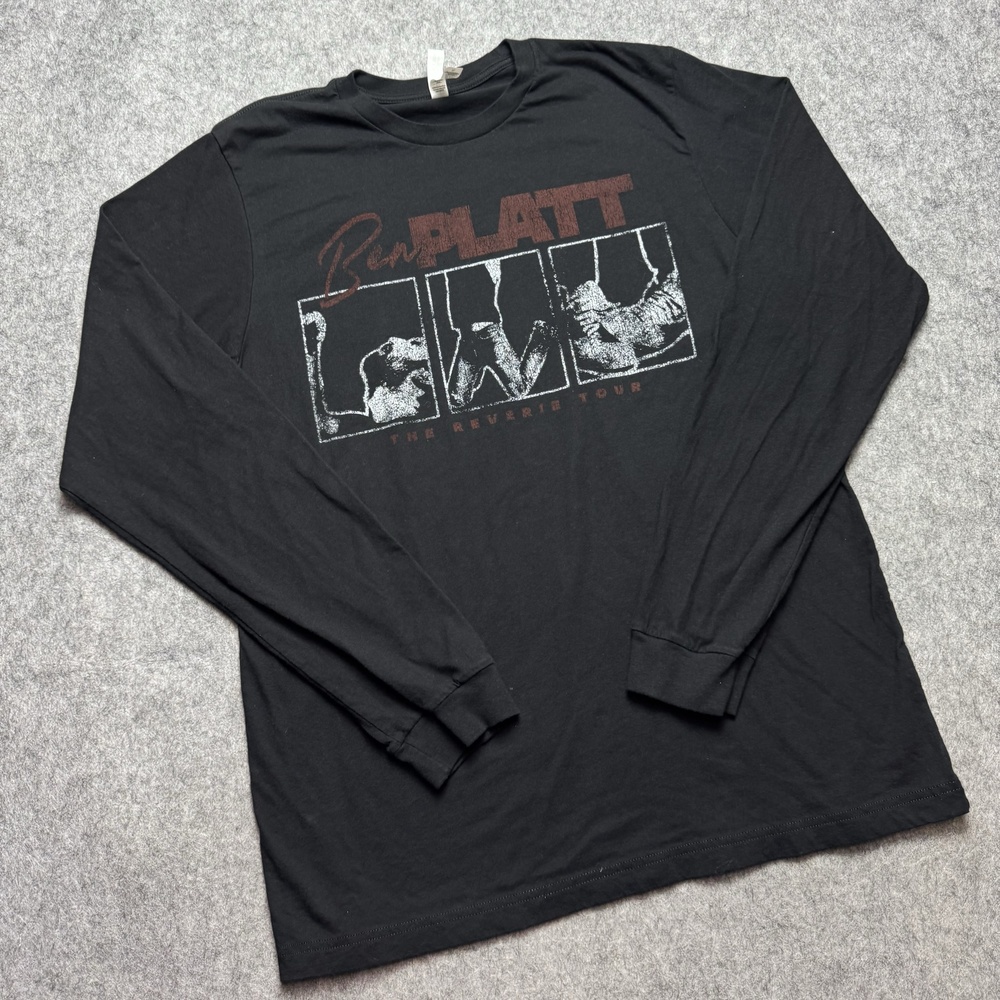 Ben Platt Shirt Mens XL Black Long Sleeve Reverie Tour 2022 Concert Tee Music